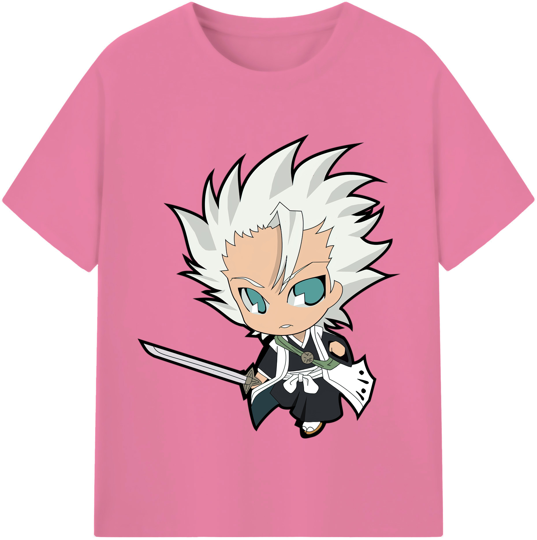（画像用） ブリーチ 日番谷冬獅郎（ひつがや とうしろう） BLEACH Hitsugaya Toushirou 綿100％半袖Tシャツ（フロントプリント）